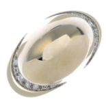 BULGARI - an 18ct gold diamond 'Cabochon' ring.