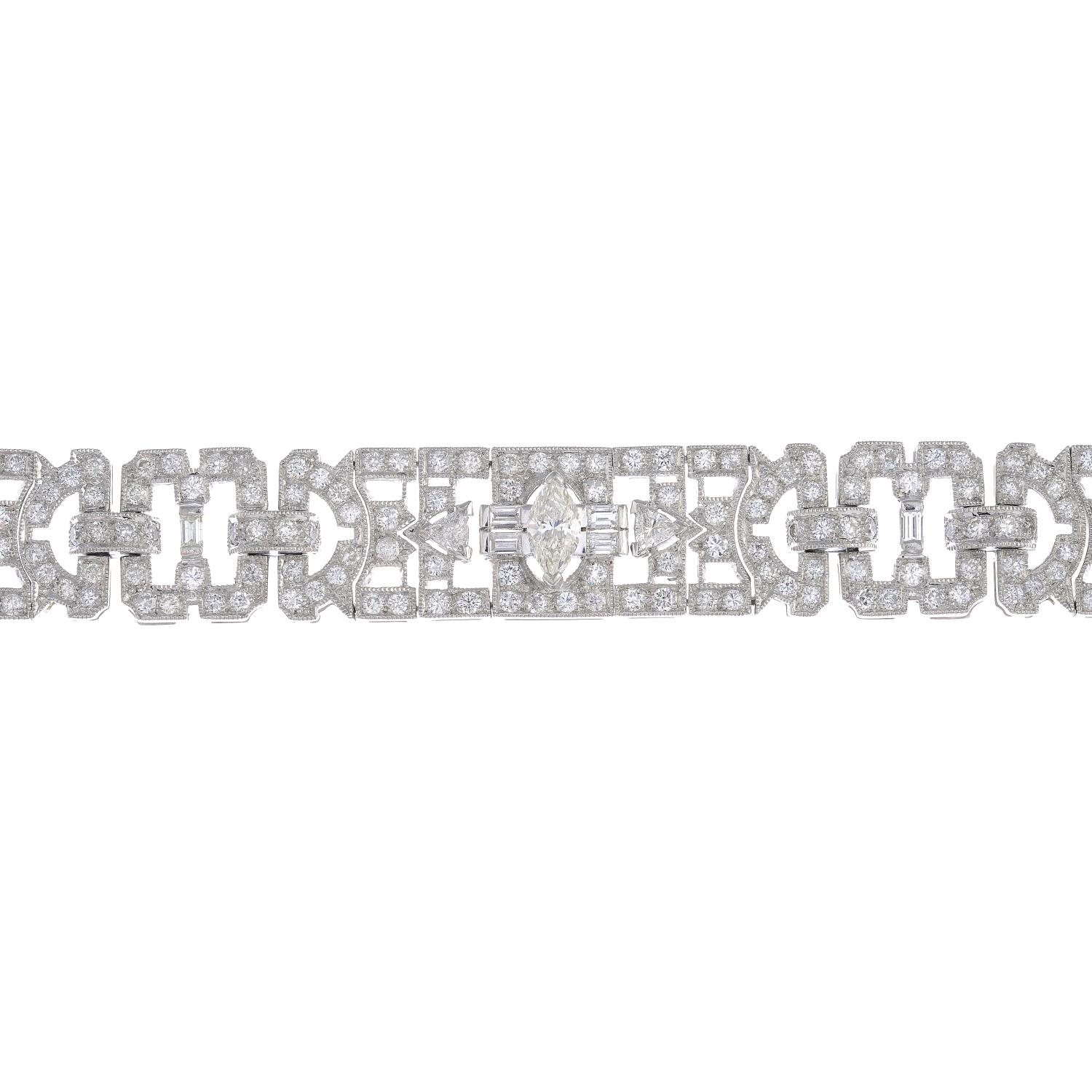 A diamond bracelet.