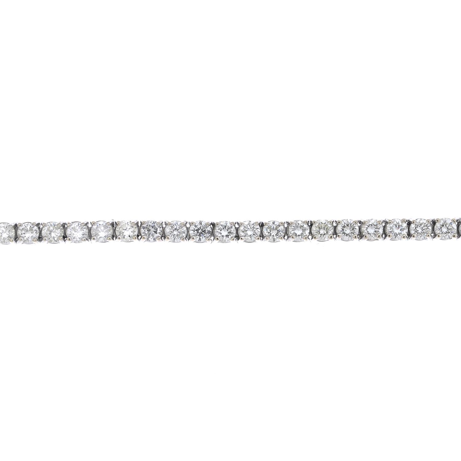 A diamond bracelet.