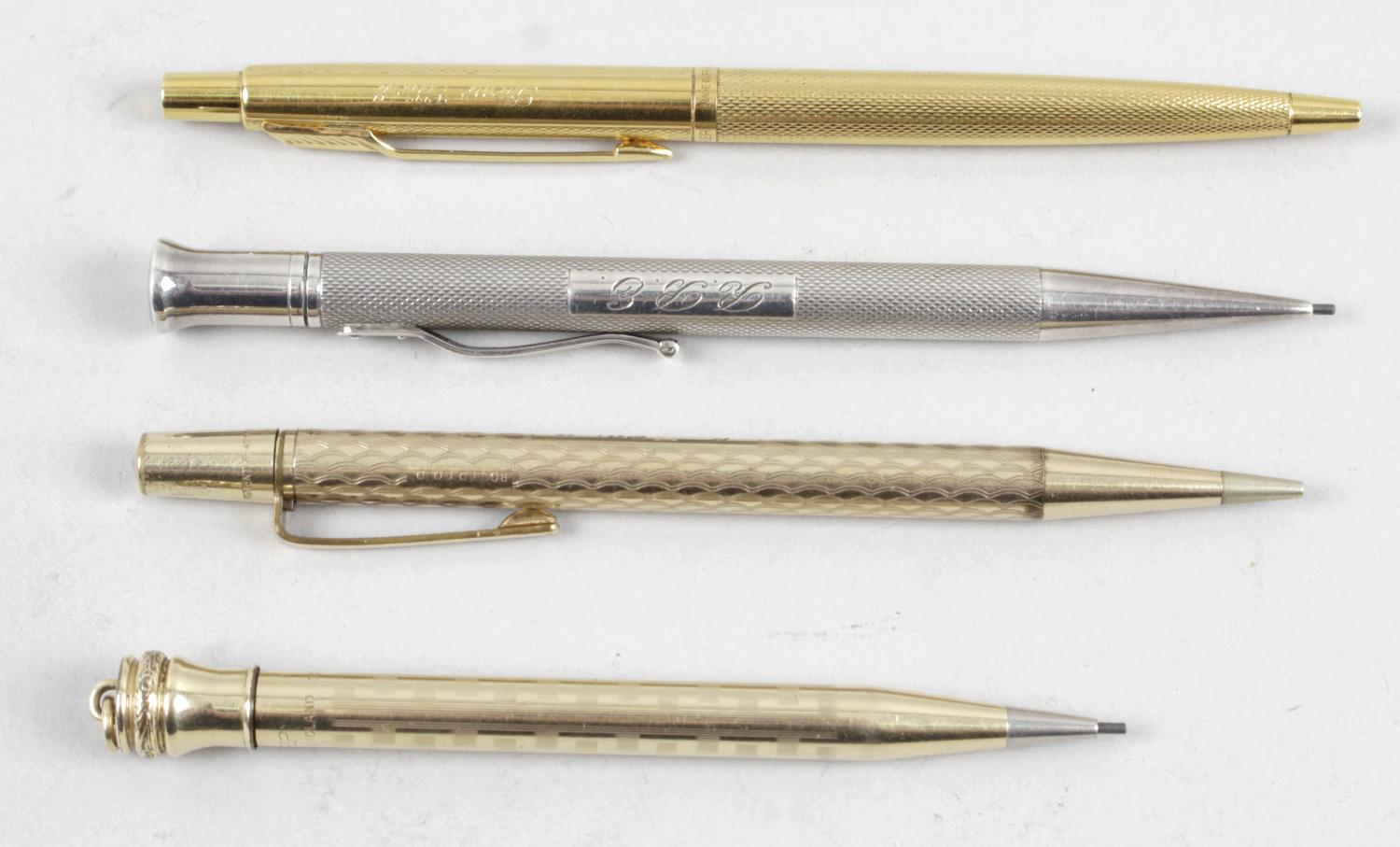 A hallmarked silver cased Yard O Led propelling pencil,