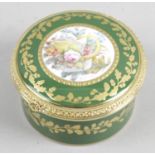 A Lynton bone china trinket box of circular form,