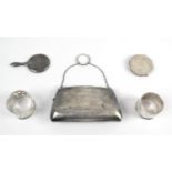 A group of silver novelty items,