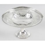 An early George V silver pedestal dish,