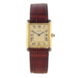 CARTIER - a Must De Cartier Tank wrist watch.