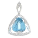 A zircon and diamond pendant.