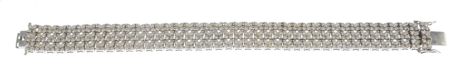 A 14ct gold diamond bracelet. - Image 2 of 3