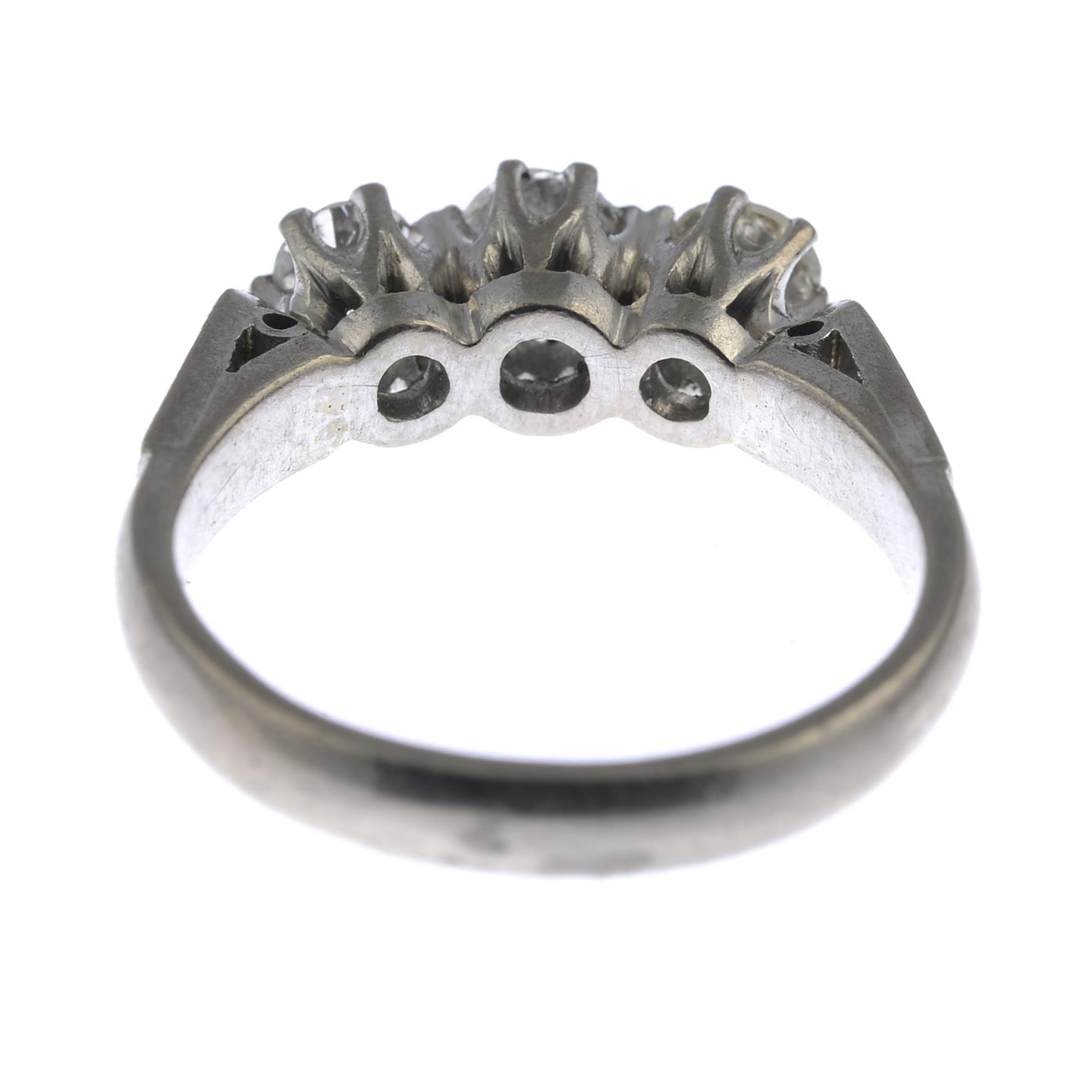 A diamond three-stone ring. - Image 3 of 3