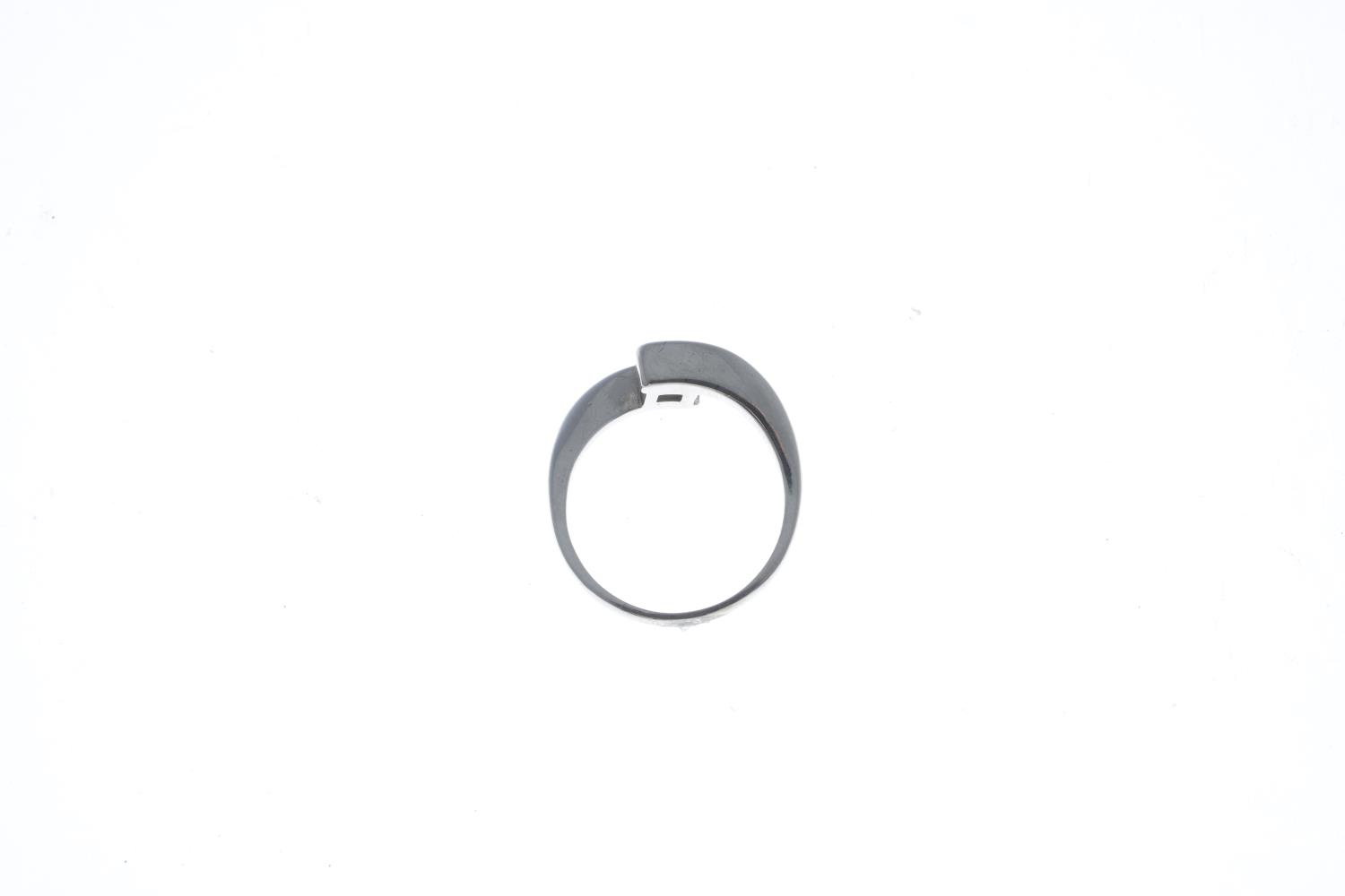 A platinum diamond single-stone ring. - Image 2 of 3