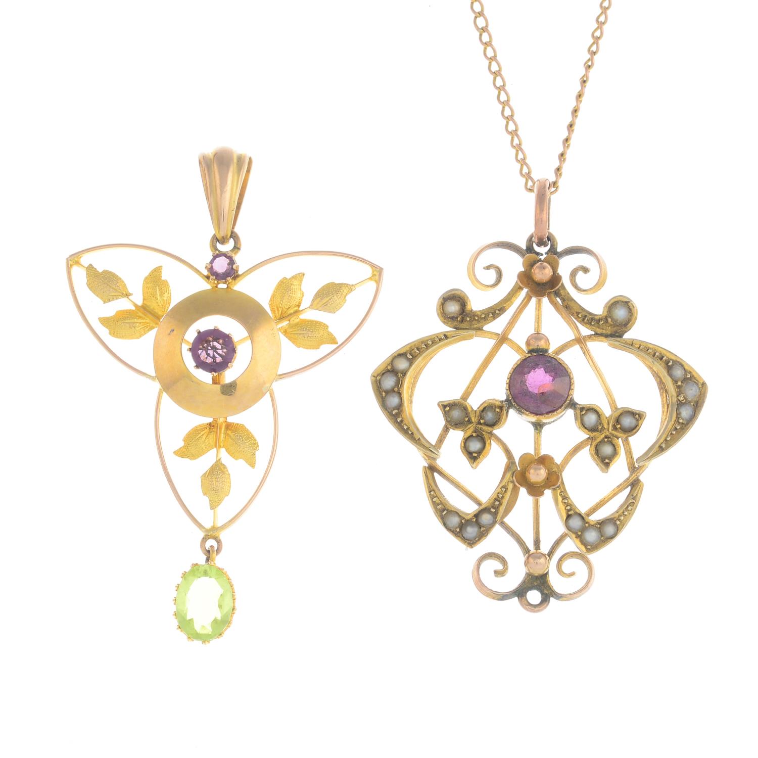 Two early 20th century pendants.