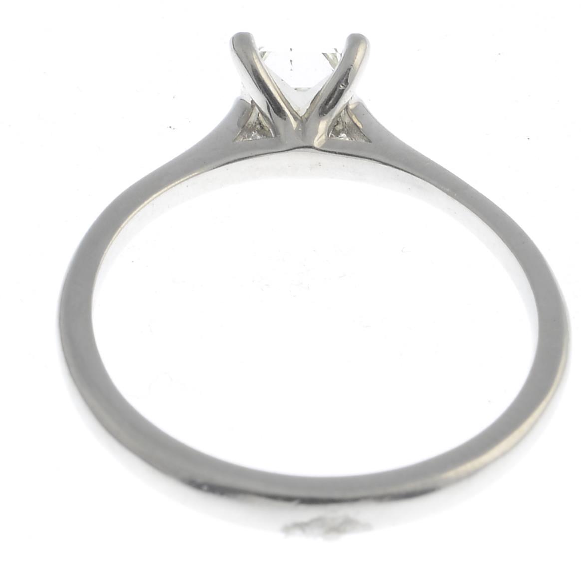 A platinum diamond single-stone ring. - Image 2 of 3