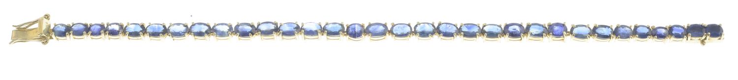 A sapphire bracelet. - Image 2 of 3