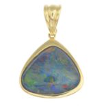 An opal triplet pendant.