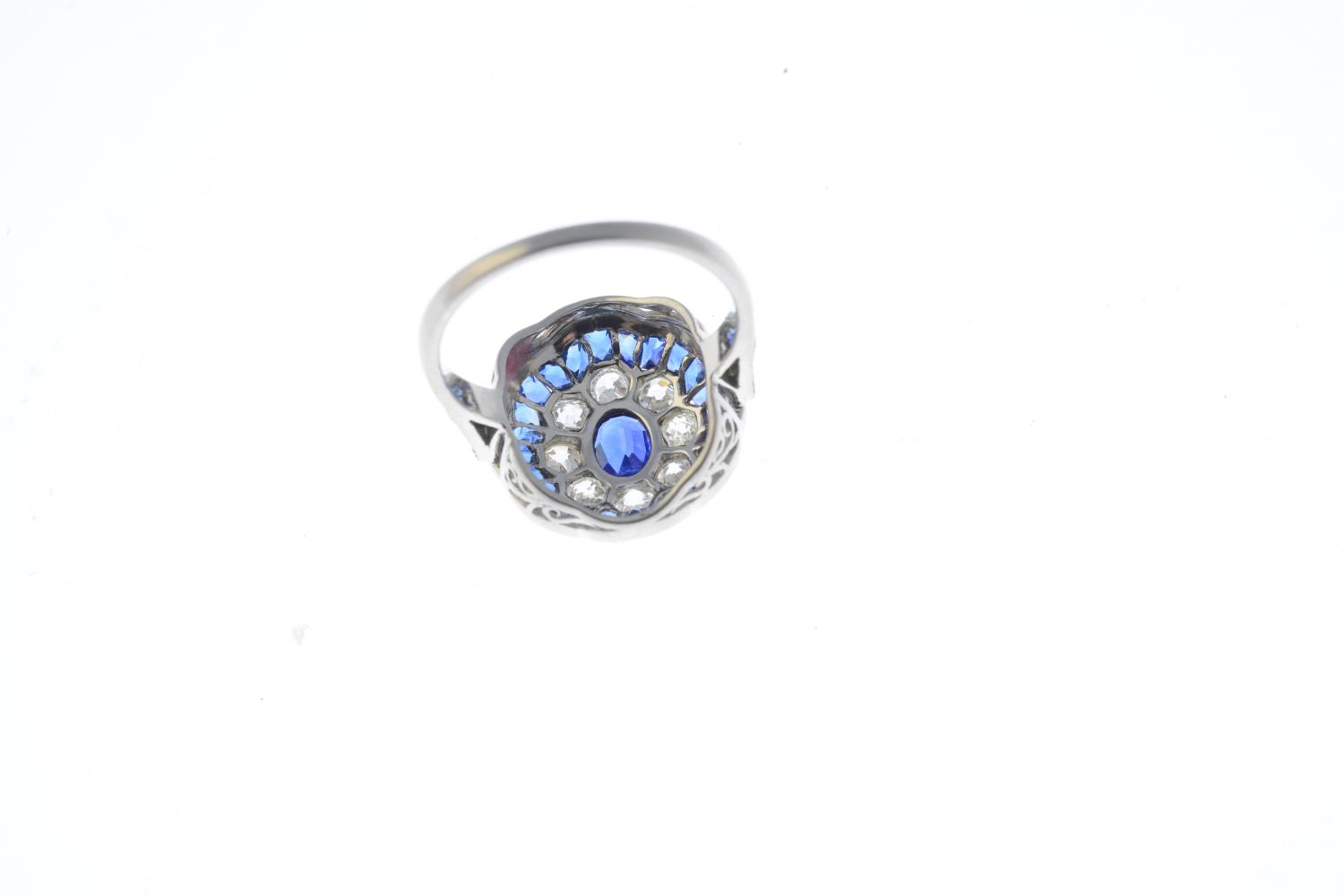 A sapphire and diamond dress ring. - Image 3 of 3