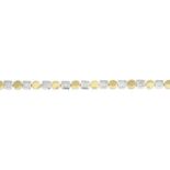 An 18ct gold diamond bracelet.