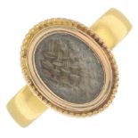 A 19th century gold mourning ring.