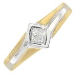 An 18ct gold diamond ring.