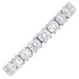 CARTIER - a platinum diamond 'Destinee' full eternity ring.