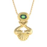 BOODLES- an 18ct gold tsavorite garnet pendant.