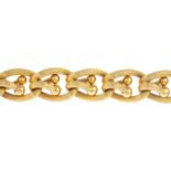 A mid 20th century 18ct gold bracelet.