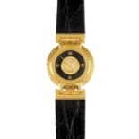 GIANNI VERSACE - a gold plated Medusa wrist watch.