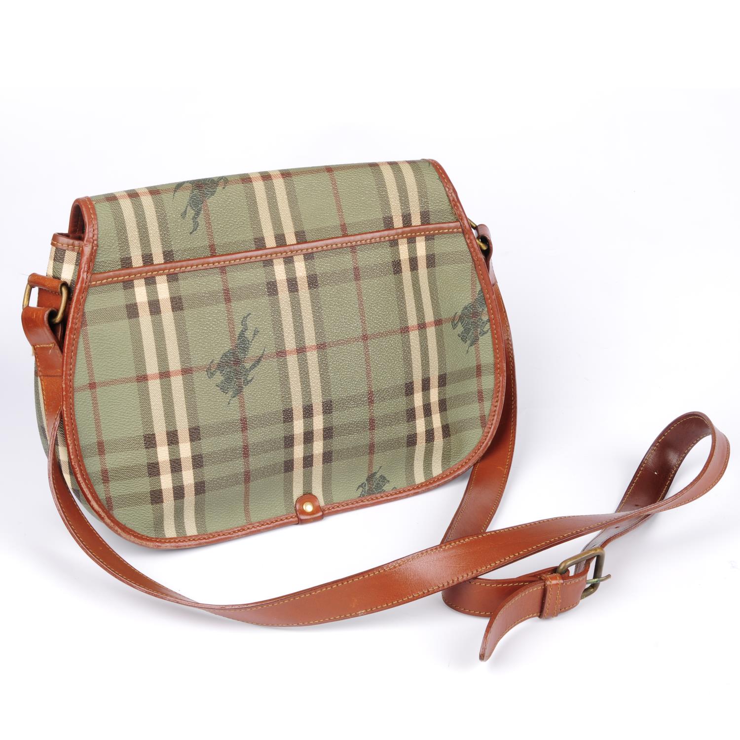 BURBERRY - a green Haymarket Check handbag. - Image 2 of 4
