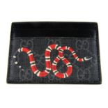 GUCCI - a Kingsnake GG Supreme card case.