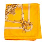 HERMÈS - a 'Mors et Gourmettes' silk scarf.