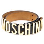 MOSCHINO - a logo belt.