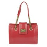 CHANEL - a red Small Boy Tote.