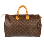 LOUIS VUITTON - a Monogram Speedy 40 handbag.