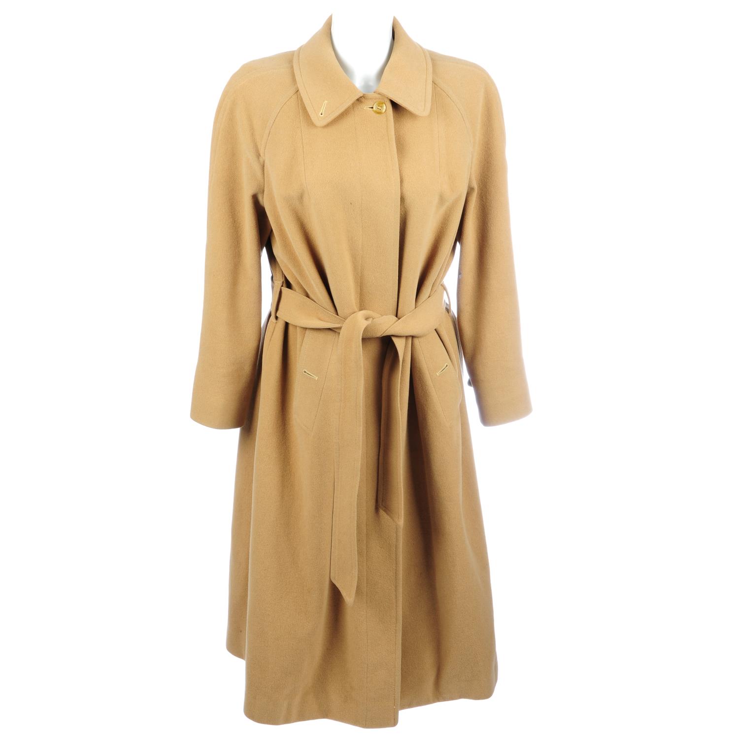 BURBERRY - a wool and camelhair knee-length coat.