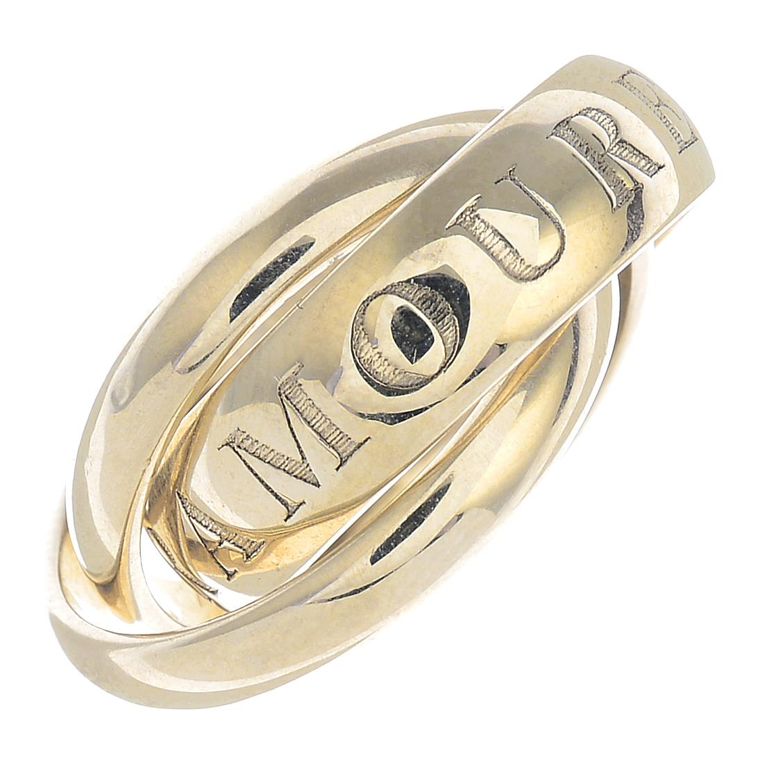 CARTIER - an 'Or Amour Et Trinity' ring.