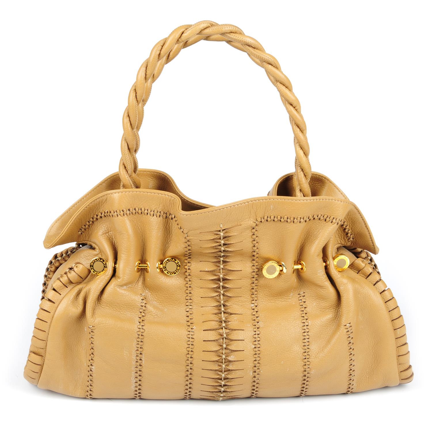 BULGARI - a ruched leather handbag. - Image 2 of 3