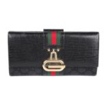 GUCCI - a vintage Web long wallet.