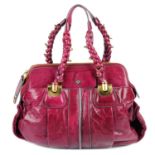 CHLOÉ - a burgundy Heloise handbag.