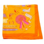 HERMÈS - an 'Albums De Colportage' silk scarf.