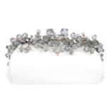 PRADA - a Spazzolato embellished clutch.