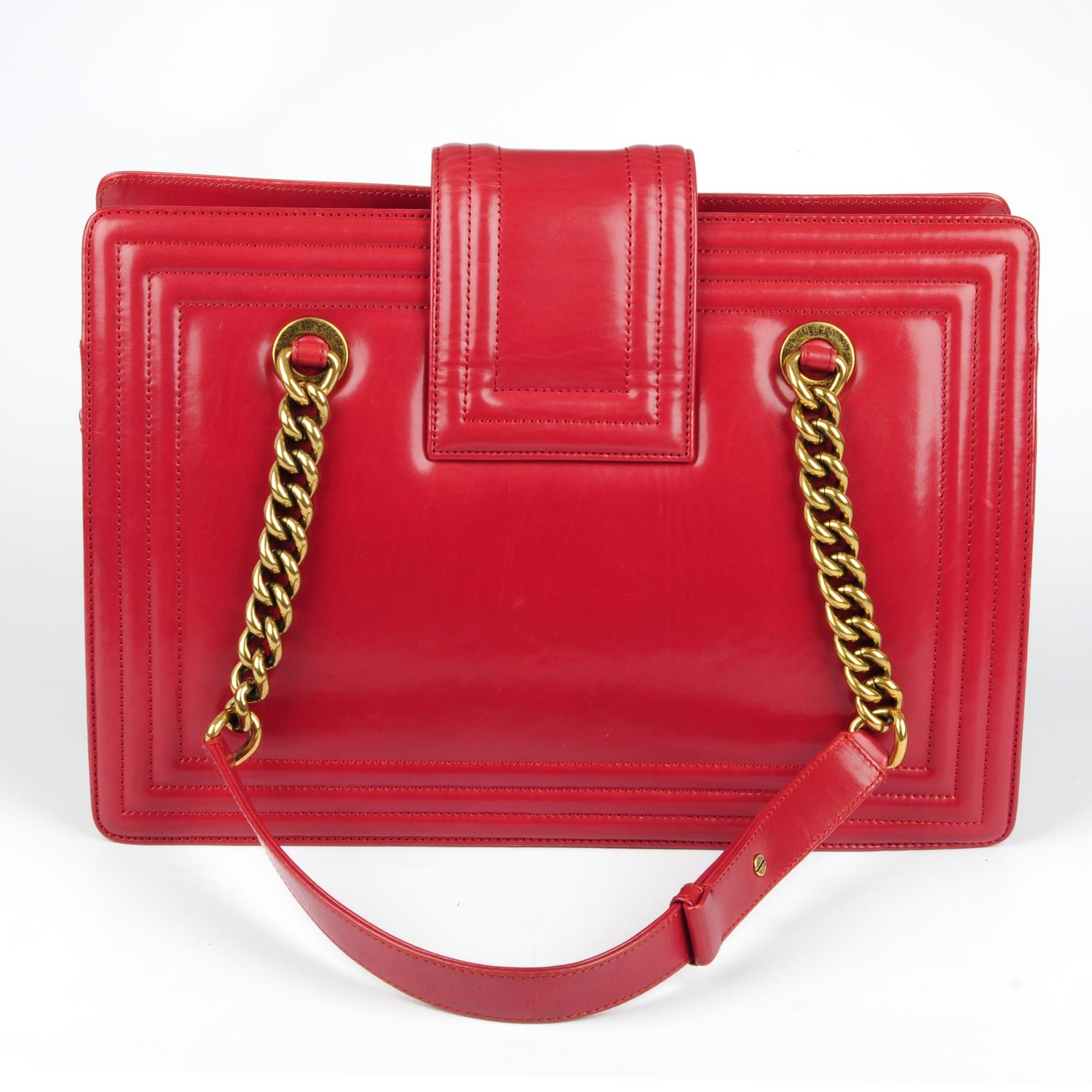 CHANEL - a red Small Boy Tote. - Image 2 of 4