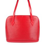 LOUIS VUITTON - a red Epi Lussac handbag.