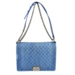 CHANEL - a denim Jumbo Boy Flap handbag.