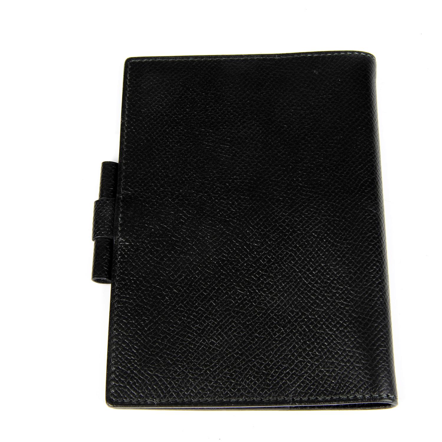 HERMÈS - a small black leather Vision agenda cover. - Image 2 of 3