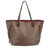 LOUIS VUITTON - a Damier Neverfull MM handbag.