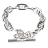 HERMÈS - a Chaine D'Ancre silver bracelet.