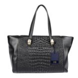 ROBERTO CAVALLI - a black faux leather Cavalli Class handbag.