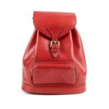 LOUIS VUITTON - a limited edition red Epi Montsouris backpack.