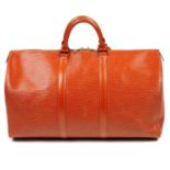 LOUIS VUITTON - a tan Epi Keepall 50 luggage bag.