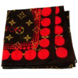 LOUIS VUITTON - a limited edition Yayoi Kusama Monogram Dots cotton scarf.
