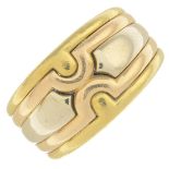 BULGARI - an 18ct gold band ring.