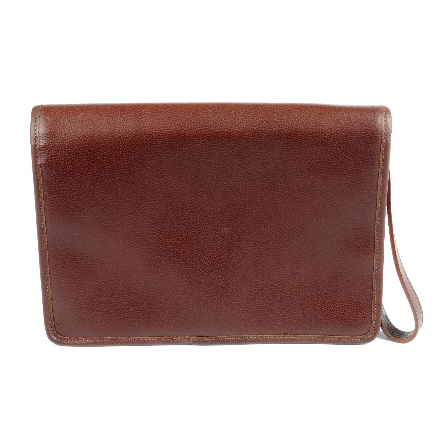 BURBERRY - a brown leather clutch. - Image 2 of 4