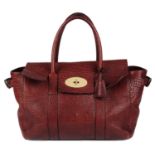 MULBERRY - a textured Oxblood Bayswater Buckle handbag.